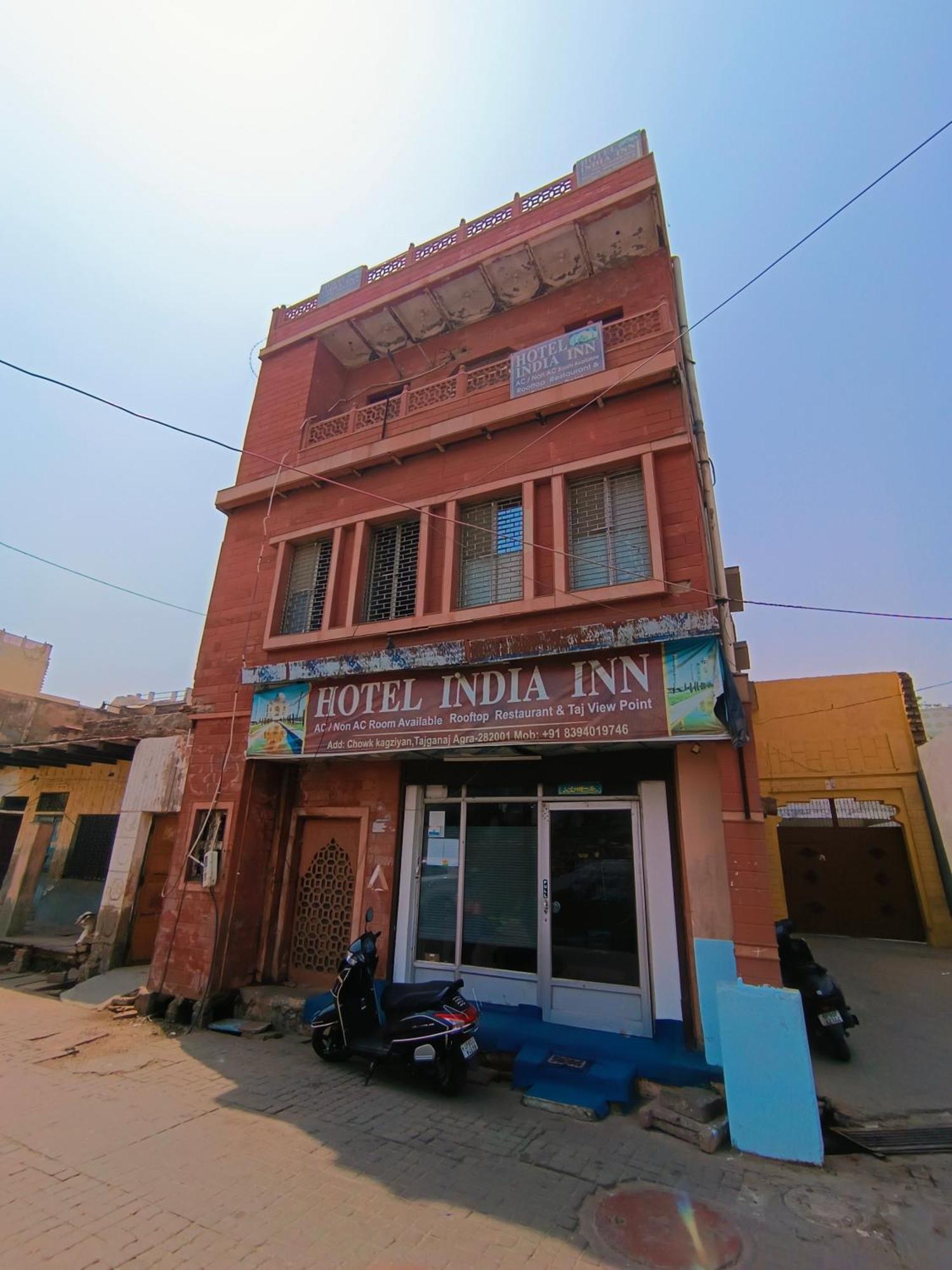 Hotel India Inn Walking Distance From Taj Mahal-- Rooftop Taj Mahal View Agra  Buitenkant foto